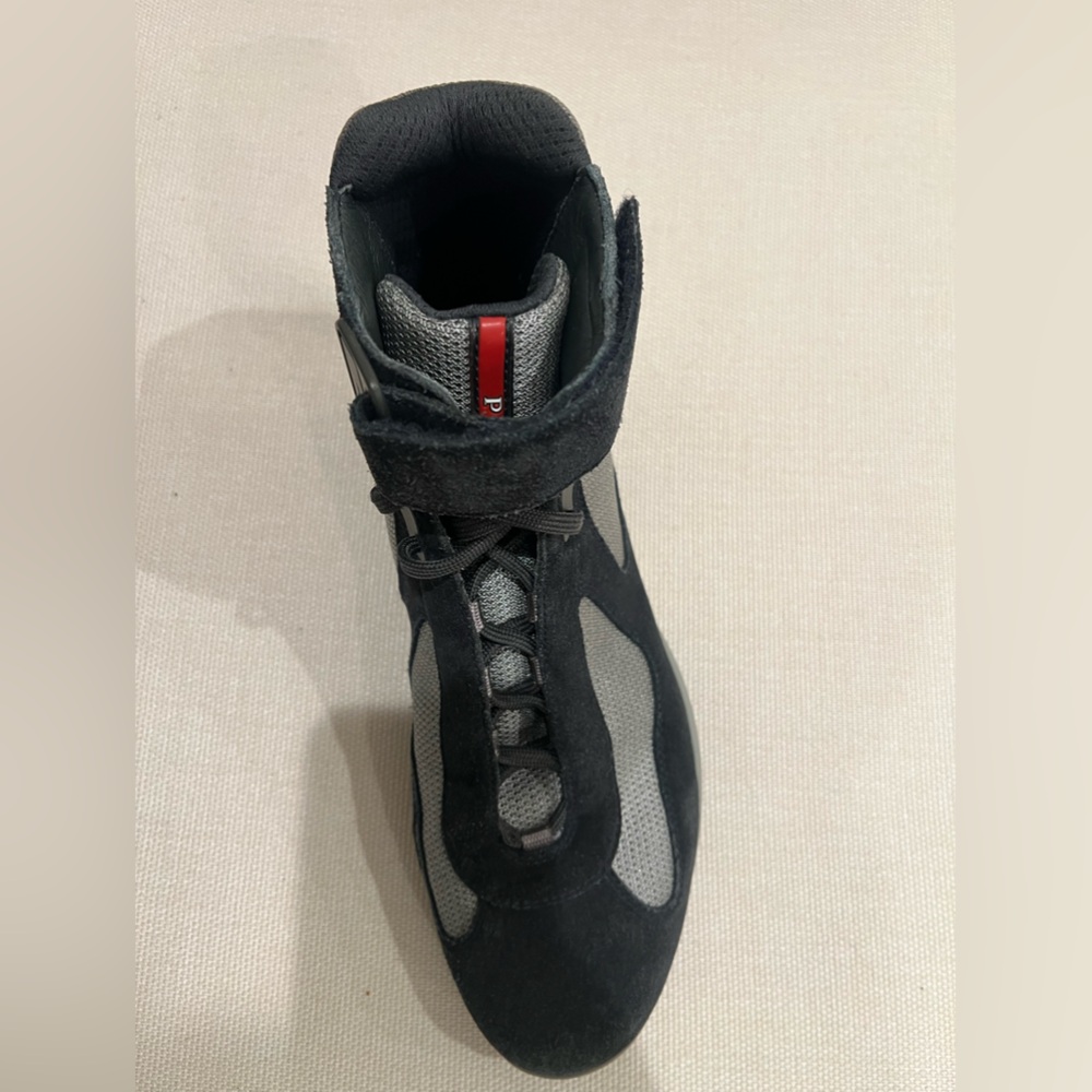 Prada America’s Cup high top suede sneakers, size 8 (style 4T 0341) - Picture 9 of 12